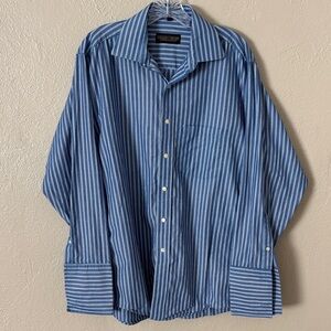 Donald J. Trump Signature Collection Mens button up dress shirt Blue 15.5” 32/33
